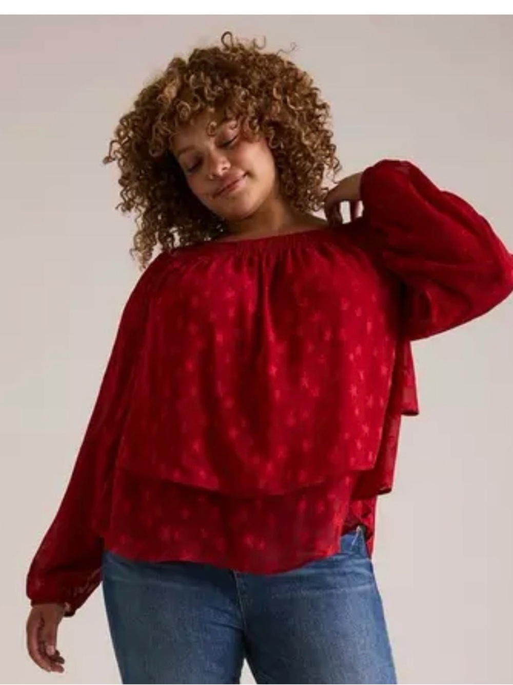 Torrid NWT Festi Tiered Tie Back Blouse plus size 1X 14/16 - Picture 3 of 16